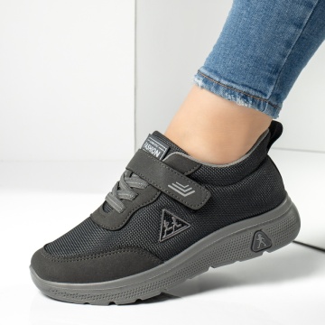 Pantofi sport dama cu siret si scai gri MOD13221, 3, modlet.ro