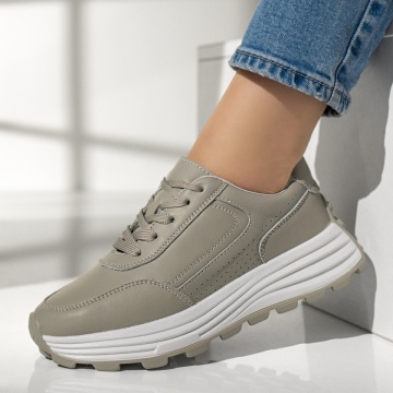Pantofi sport dama cu siret verzi din Piele naturala MOD12976, 2, modlet.ro