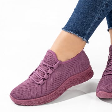 Pantofi sport dama mov cu siret MOD09086, 1, modlet.ro