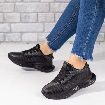 Pantofi sport negri unisex cu siret MOD06746, 3, modlet.ro