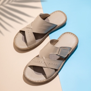 Papuci barbati casual bej din Piele naturala MOD13789, 4, modlet.ro