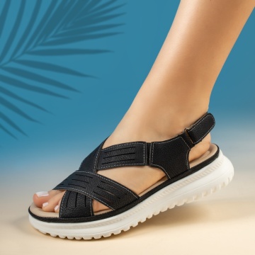 Sandale dama cu platforma si scai negre ZEF13583, 1, zeforia.ro