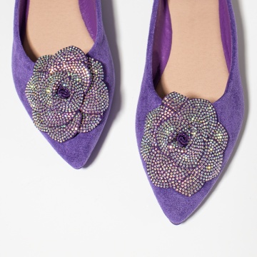 Balerini dama cu strasuri mov suede MOD11725, 2, modlet.ro