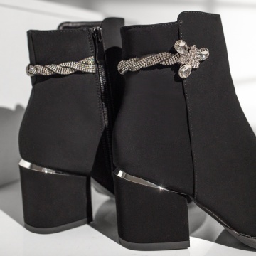 Botine dama negre cu toc gros MOD12904, 2, modlet.ro