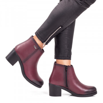 Botine visinii cu toc dama din Piele naturala MOD05610, 2, modlet.ro