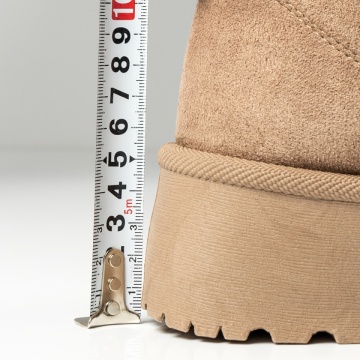 Cizme dama cu talpa groasa si imprimeu tip oog khaki suede MOD12267, 2, modlet.ro