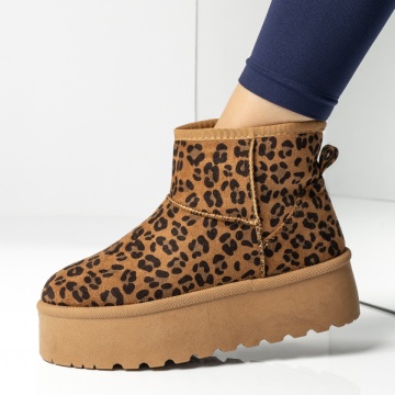 Cizme dama cu talpa groasa si imprimeu tip oog maro suede MOD12267, 2, modlet.ro