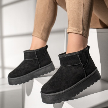 Cizme dama cu talpa groasa tip UG negru suede MOD12790, 2, modlet.ro