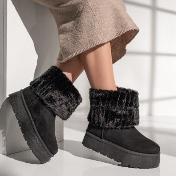 Cizme dama negru suede tip UG MOD12406, 3, modlet.ro