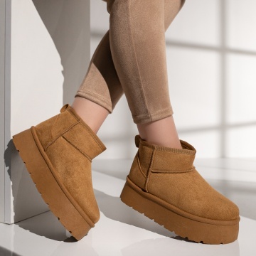 Cizme dama scurt tip UG maro suede MOD12746, 4, modlet.ro