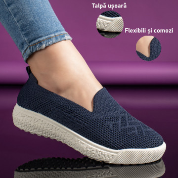 Espadrile dama cu talpa joasa albastre MOD11164, 3, modlet.ro