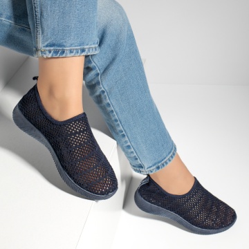 Espadrile sport dama cu perforatii albastru inchis MOD13061, 3, modlet.ro