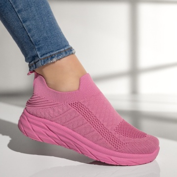 Espadrile sport dama cu talpa groasa roz ZEF13176, 3, zeforia.ro