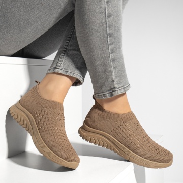 Espadrile sport dama cu talpa groasa si strasuri khaki MOD13177, 3, modlet.ro