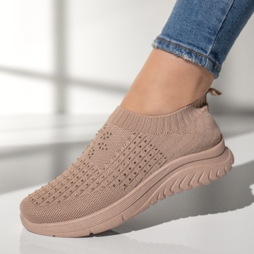 Espadrile sport dama cu talpa groasa si strasuri roz deschis MOD13177, 2, modlet.ro