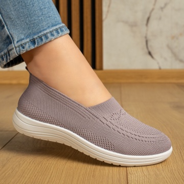 Espadrile sport dama cu talpa joasa si perforatii mov ZEF13056, 4, zeforia.ro