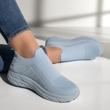 Espadrile sport dama din material textil albastru deschis MOD13176, 4, modlet.ro