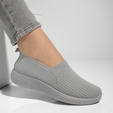 Espadrile sport dama din material textil gri MOD13173, 3, modlet.ro