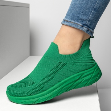 Espadrile sport dama din material textil verzi MOD13176, 3, modlet.ro
