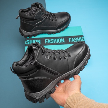 Ghete barbati negre cu siret si fermoar MOD12556, 2, modlet.ro