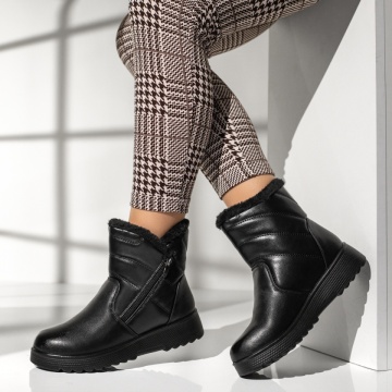 Ghete dama cu fermoar negre MOD12246, 3, modlet.ro