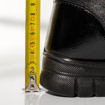 Ghete dama cu siret si talpa groasa negre MOD10269, 4, modlet.ro