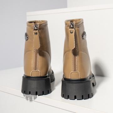 Ghete dama cu talpa groasa khaki MOD12400, 4, modlet.ro