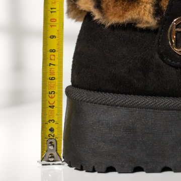 Ghete dama cu talpa groasa negru suede MOD14115, 4, modlet.ro