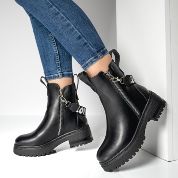 Ghete dama negre cu fermoar MOD07795, 2, modlet.ro