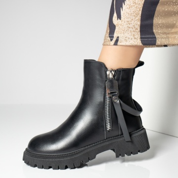 Ghete dama negre cu fermoar MOD12189, 2, modlet.ro