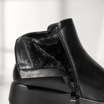 Ghete dama scurte cu fermoar negre MOD14083, 2, modlet.ro