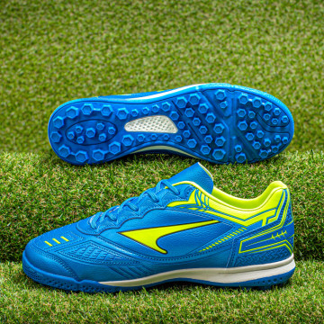 Ghete fotbal barbati pentru gazon sintetic albastre cu verde MOD09839, 3, modlet.ro