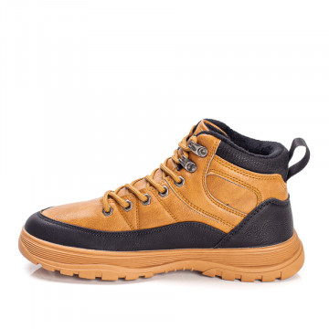 Ghete sport negru cu maro deschis unisex cu siret MOD07363, 2, modlet.ro