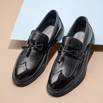 Mocasini negri cu varf lucios barbati MOD11678, 3, modlet.ro