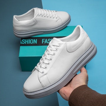 Pantofi casual barbati cu siret albi din Piele naturala MOD13120, 4, modlet.ro
