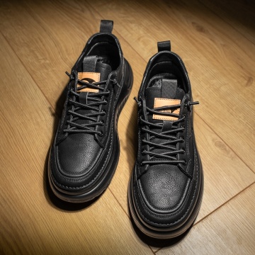 Pantofi casual barbati cu siret elastic negri MOD13026, 4, modlet.ro