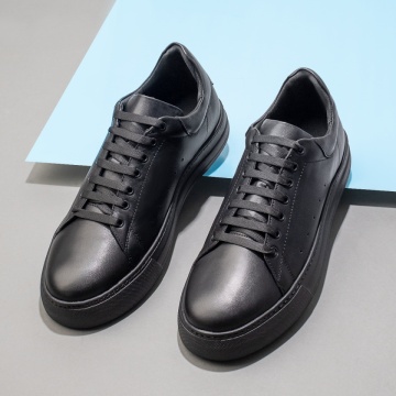 Pantofi casual barbati cu siret negri din Piele naturala MOD11906, 2, modlet.ro