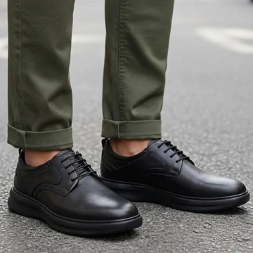 Pantofi casual barbati cu siret negri din Piele naturala VALI14, 3, modlet.ro
