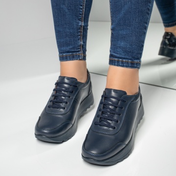 Pantofi casual dama albastri din Piele naturala MOD00430, 2, modlet.ro