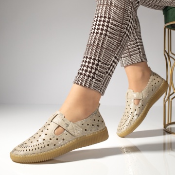 Pantofi casual dama bej cu scai MOD13268, 2, modlet.ro