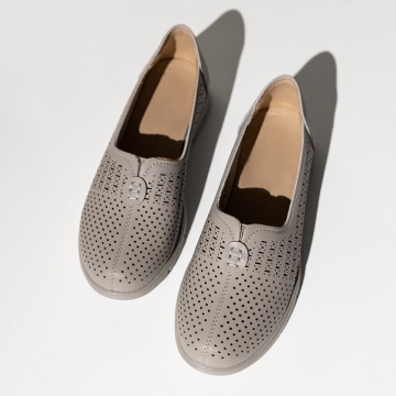 Pantofi casual dama cu perforatii gri MOD14244, 3, modlet.ro