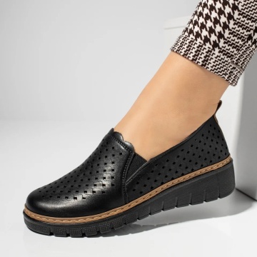 Pantofi casual dama cu platforma negri EVA5, 3, modlet.ro
