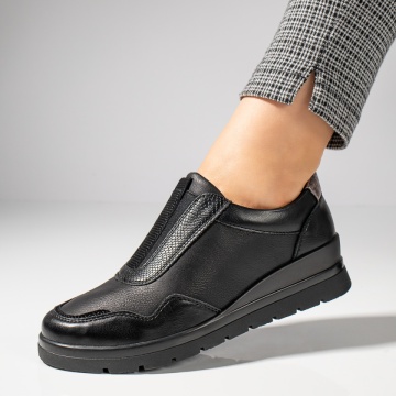 Pantofi casual dama cu platforma negri MOD11941, 3, modlet.ro