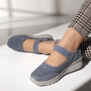 Pantofi casual dama cu platforma si bareta albastri LILI13, 2, modlet.ro