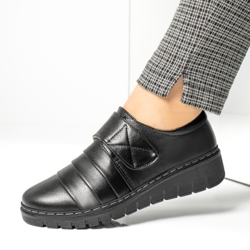 Pantofi casual dama cu platforma si inchidere cu scai negri MOD13049, 2, modlet.ro