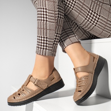 Pantofi casual dama cu scai maro MOD13354, 2, modlet.ro