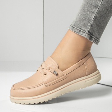 Pantofi casual dama cu siret elastic roz MOD13161, 3, modlet.ro