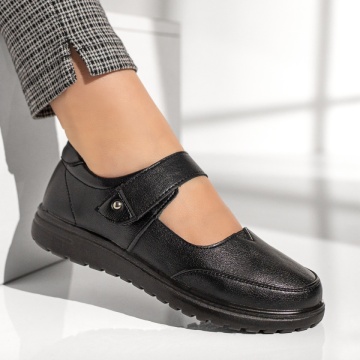 Pantofi casual dama cu talpa joasa negri MOD13072, 4, modlet.ro