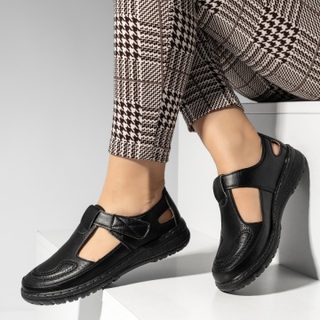 Pantofi casual dama cu talpa joasa negri MOD14284, 2, modlet.ro