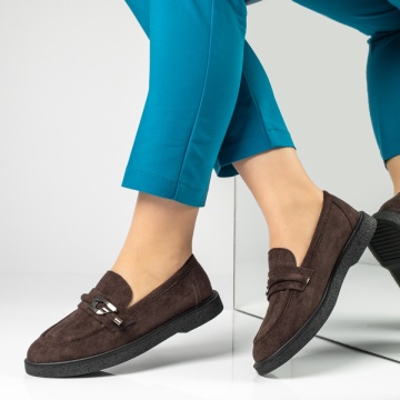 Pantofi casual dama maro inchis suede IRIS21, 2, modlet.ro